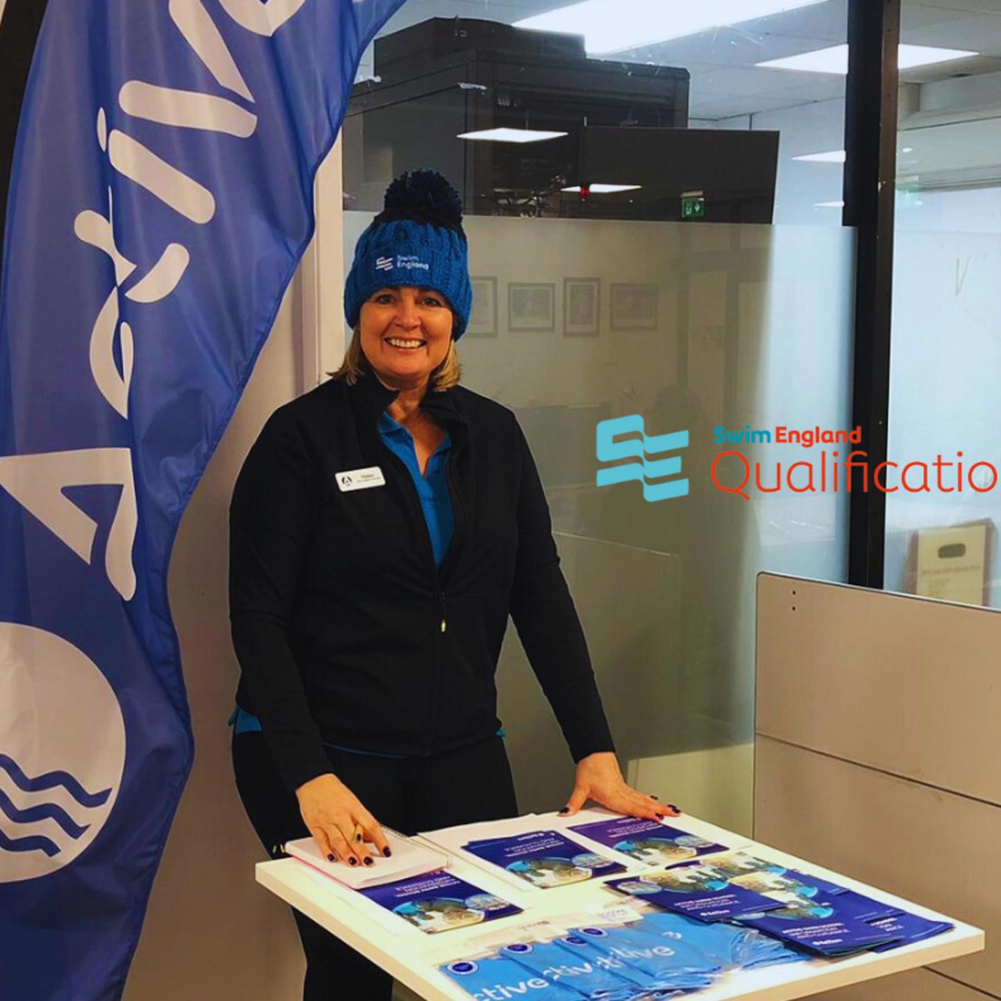 Photo of Helen smiling on reception
