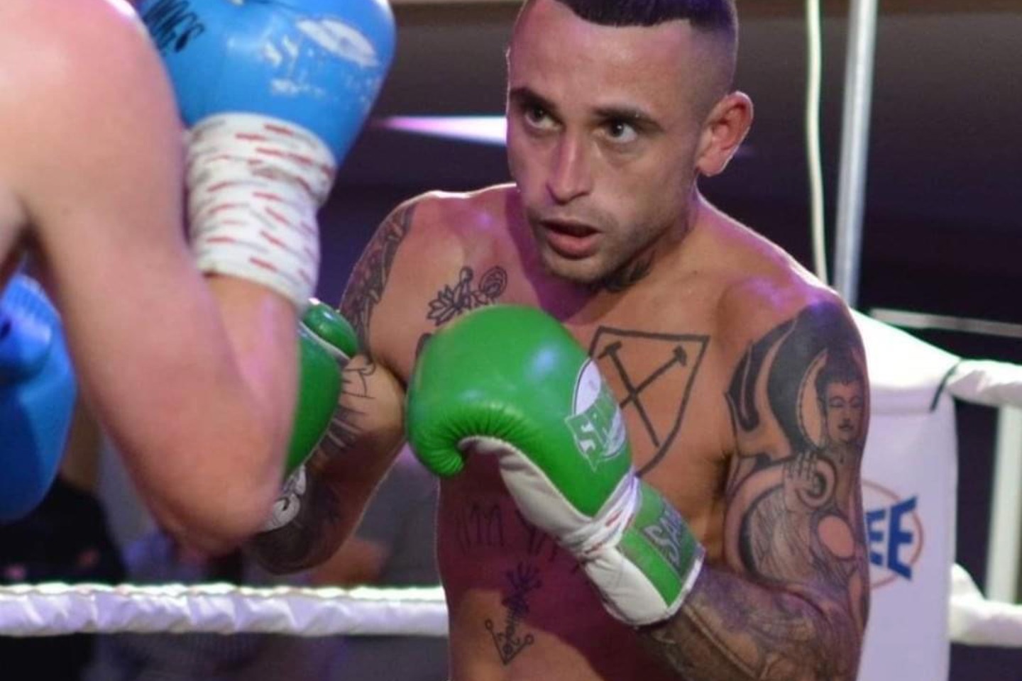 Photo of Declan in action in the ring