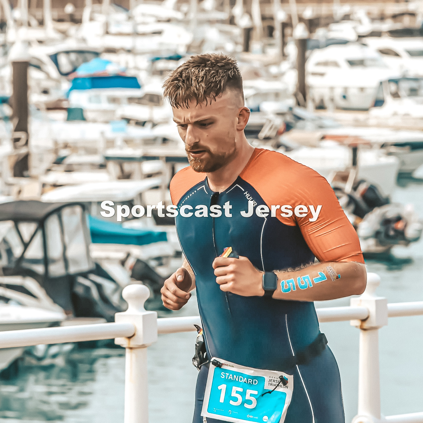 Taylor taking part in Triathlon