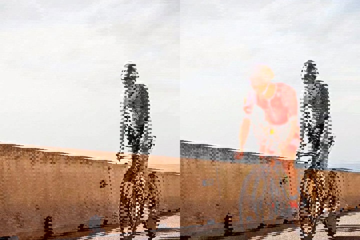 Photo of Wayne on his triathlon bike