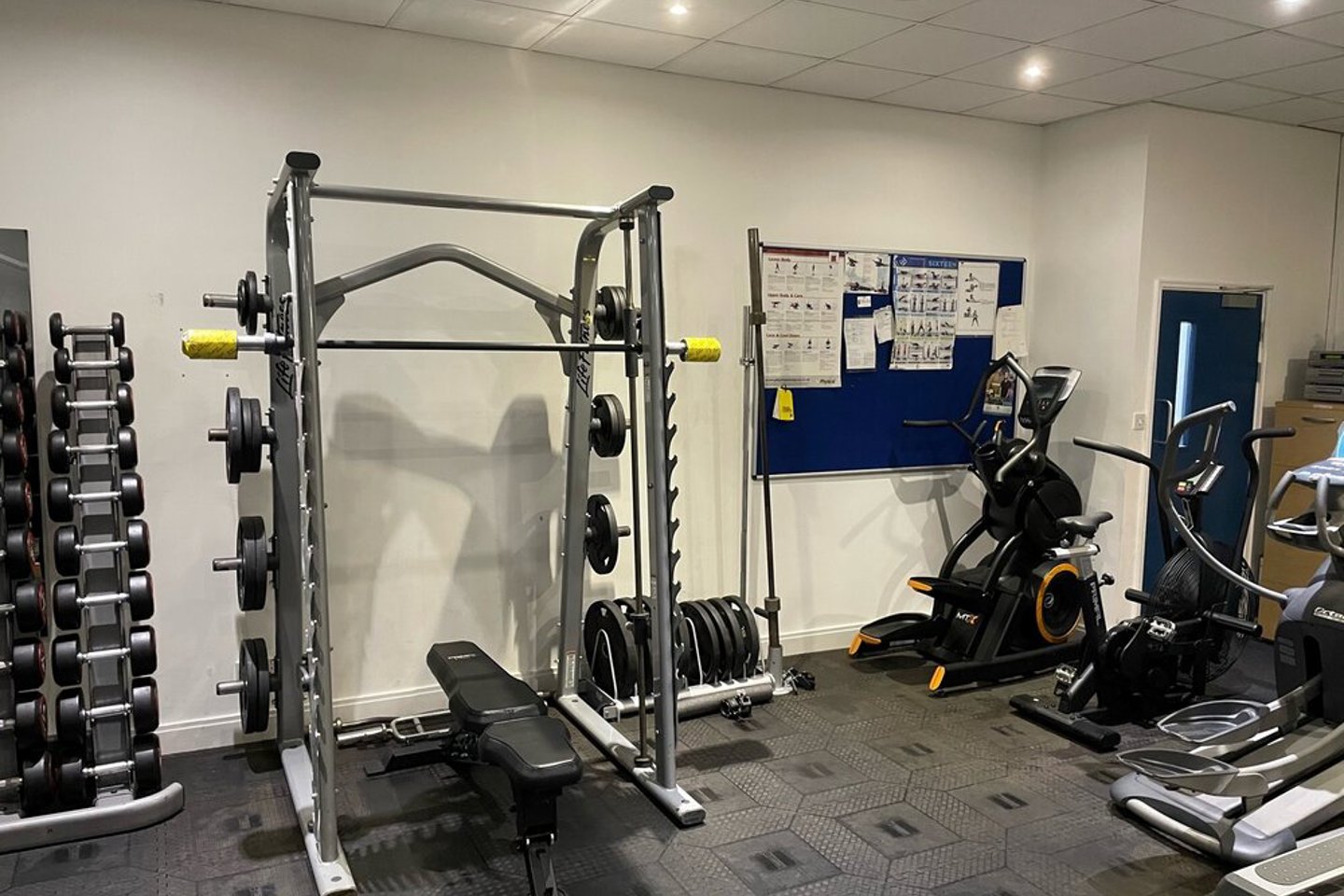 Photo of the gym equipment Active Jersey has donated to the fire service