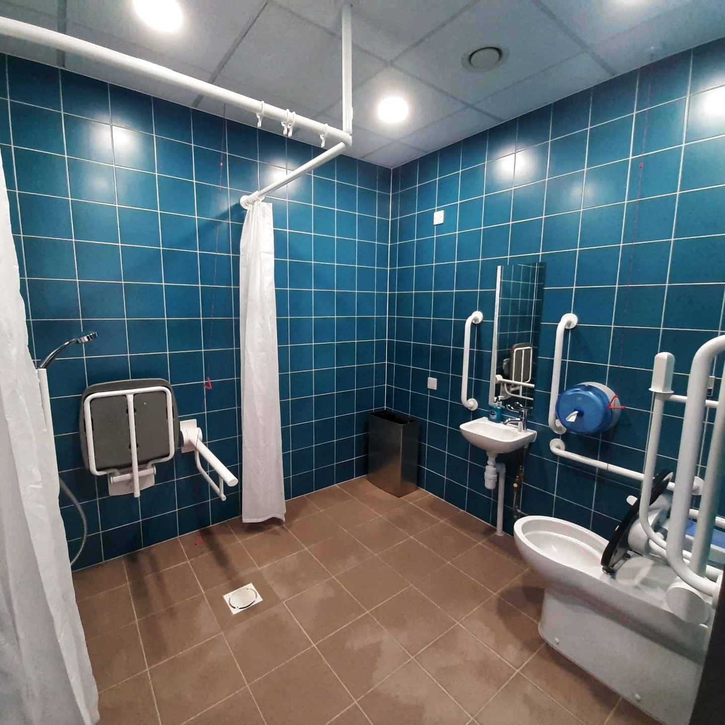 Photograph showing the inside of accessible toilets available at Springfield Gym