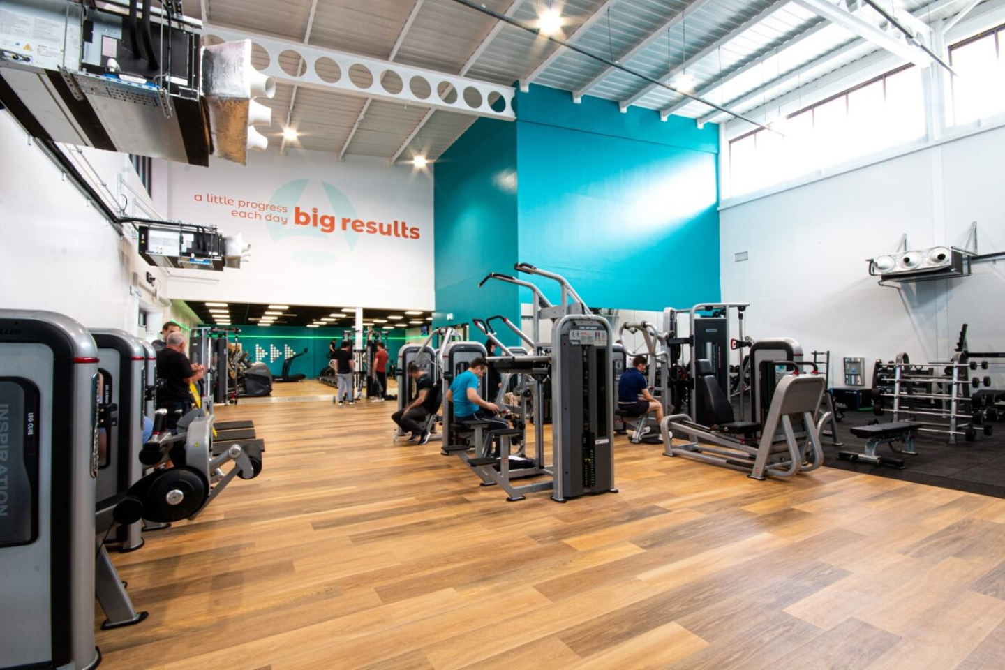 Photo of the inside of Springfield Gym showing the main gym area