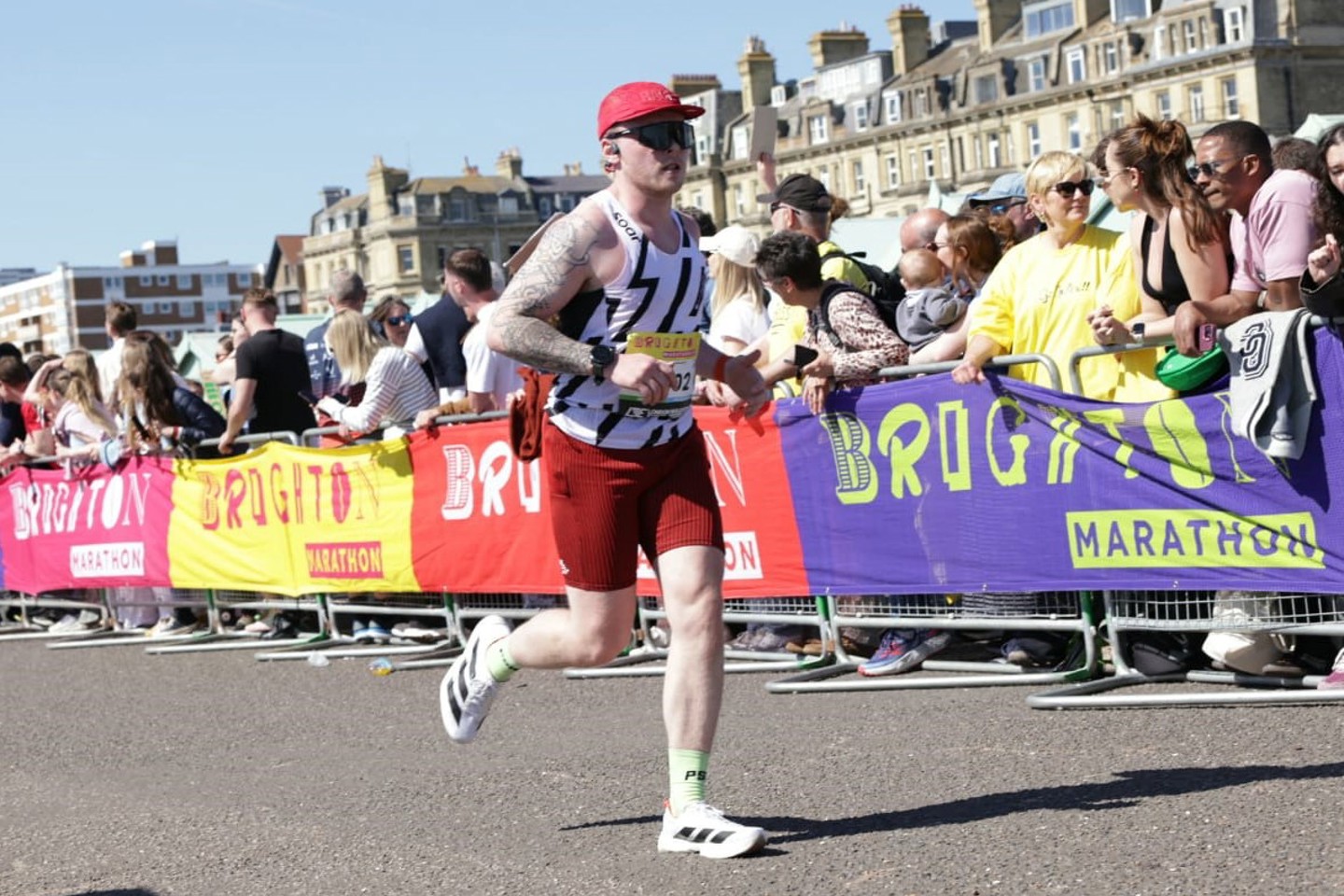 Photo of Dan Worley competing in marathon