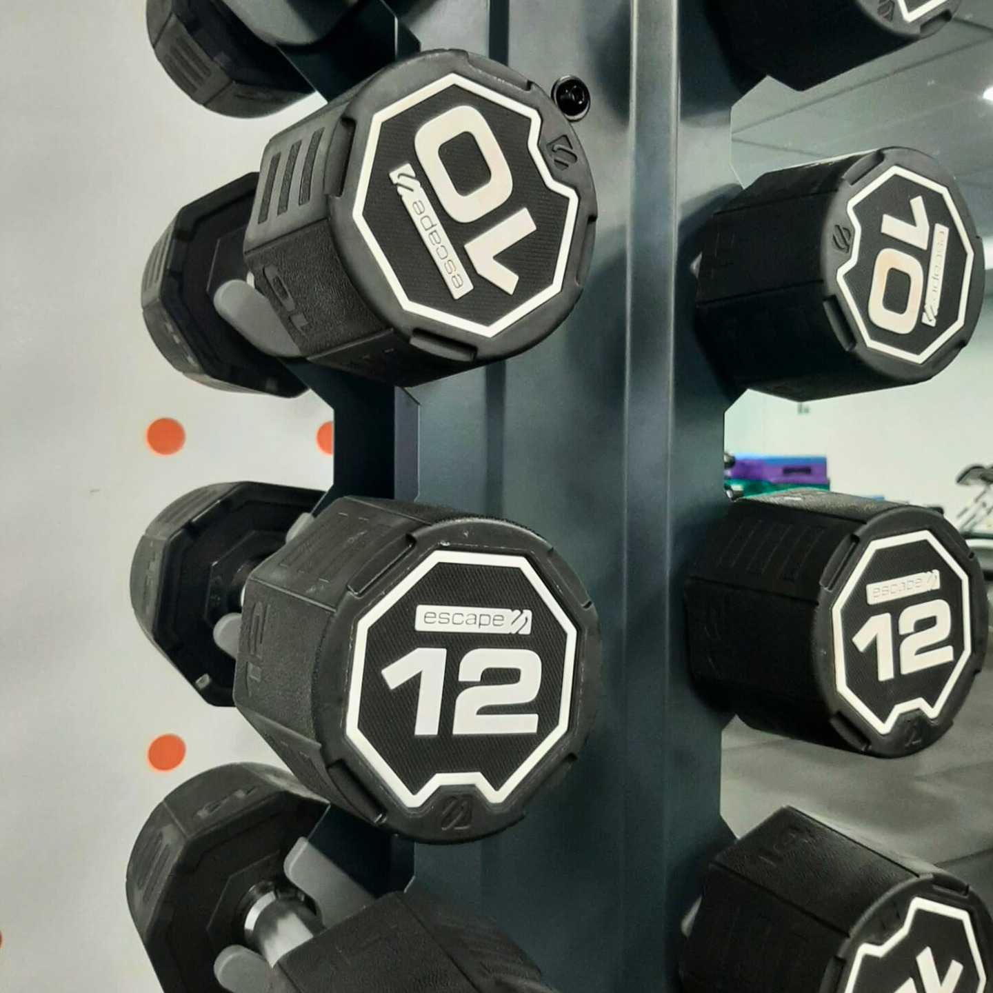 Close up of weights at Les Quennevais Sports Centre